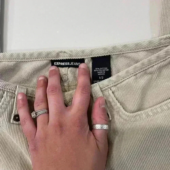 Vintage Express Corduroy Y2K Low Rise Flare Pants Women’s Size 1/2 - Picture 3 of 10